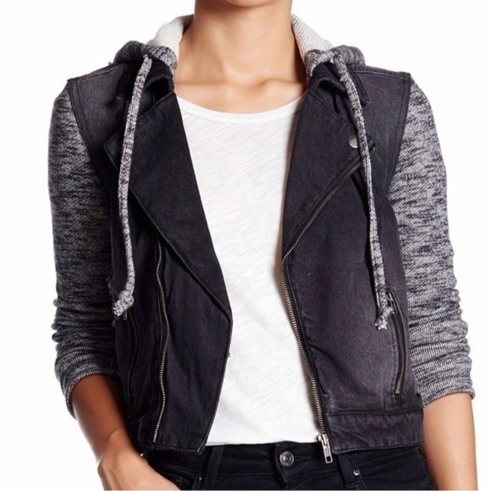 Black denim jacket